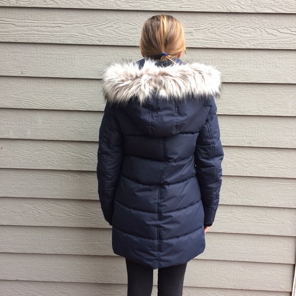 Luxurious Nautica Water Resistant Navy Warm Puffer Parka - Picture 7 of 16